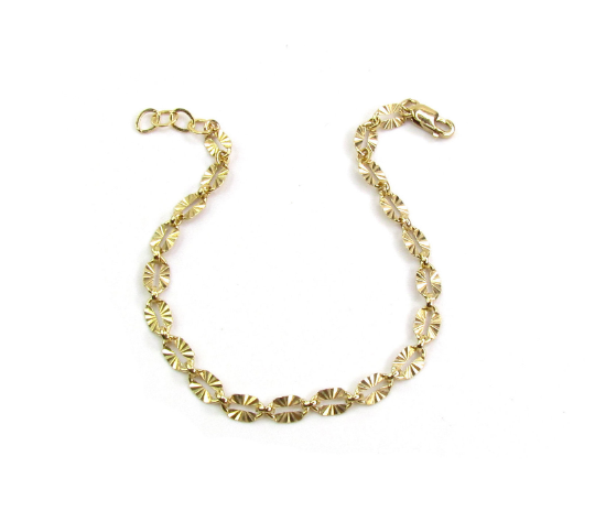 Sunburst Link Bracelet |Gold Filled or Sterling Silver Dainty Jewelry